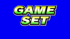 the game set logo in green and yellow on a blue background with white letters that spell out