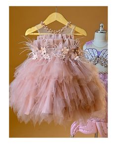 Get 10% off now! Buy cute pink tutus tulle toddler girls party dress with beaded neckline at cheap price online. Free stable shipping and pro custom service since 2009. Flowers Applique, Enchanting Dress, Blush Pink Dresses, Tulle Flower Girl, Baby Dress Patterns, Satin Sash, Birthday Girl Outfit