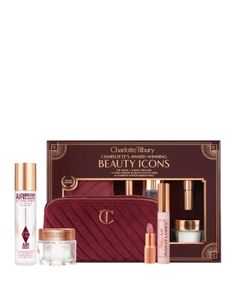 What It Is:Discover Charlotte's award-winning beauty secrets with this beauty gift set! It features some of her most iconic, award-winning makeup and skincare products that are loved by stars, plus a limited-edition velvet makeup bag!Set Includes:- Full-Size Charlotte's Magic Cream 1.6 oz.- Full-Size Matte Revolution Lipstick in Pillow Talk 0.12 oz.- Full-Size AIRbrush Flawless Setting Spray 3.3 oz.- Full-Size Pillow Talk Push Up Lashes! Mascara in Super Black 0.33 oz.- Limited-Edition Velvet Ma Tilbury Makeup, Beauty Gift Set, Velvet Makeup, The Office Wedding, Revolution Lipstick, Makeup Bag Set, Magic Cream, Makeup And Skincare Products, Charlotte Tilbury Makeup