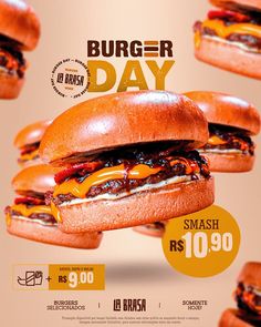 the burger day flyer is ready to be eaten