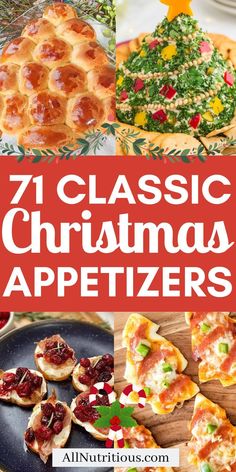 christmas appetizers with text that reads, 7 classic christmas appetizers