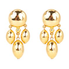 Ben-Amun 8th & 38th Mercer Earrings Date Questions, Gold Ball Earrings, Earring Inspo, Modern Muse, Bold Jewelry, Gold Statement Earrings, Silver Shop, Gold Earring, City Design