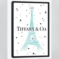 the eiffel tower in paris, france is featured on this poster