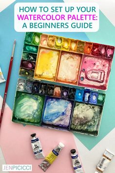 watercolor palettes with the title how to set up your watercolor palette a beginner's guide