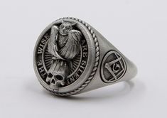 The Wise Are Silent Masonic Ring, Freemason Ring, Master, Masonry Signet Ring, Free Mason Ring, Silver Mason Jewelry, Freemason Jewelry   ✦ Jewelry Details ✦ * Material: 925 Sterling Silver * Front Dimensions: * Weight: 19-20 grams * Finish: Oxidized, Polished, Gold, Rose Gold * Stamp: 925 * Available sizes; 5 US to 15 US. Contact me if you're expecting to buy another size! * Ideal for daily use with an oxidized finish on 925 sterling silver, which makes details more attractive and eye-catching! Free Mason Ring, Masonic Rings Jewelry, Masonic Tattoos, Mason Ring, Freemason Ring, Free Mason, Ring Master, Masonic Jewelry, Masonic Ring