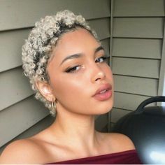 Blonde Wigs For Black Women, Curly Wig Short, Afro Puff Hairstyles, Afro Curly Wig, Big Chop Natural Hair, Boys Colored Hair, Pixie Wigs, Natural Hair Haircuts, Blonde Afro