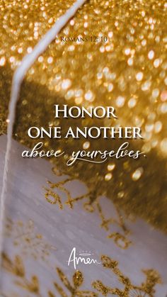 an image of a book cover with the title'honor one another above your eyes '