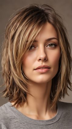 Medium Length Hair With Layers, Bangs With Medium Hair, Shoulder Length Hair Cuts, Mid Length Hair