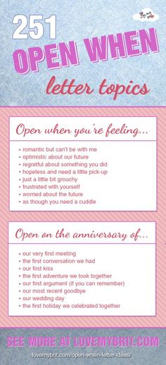 the flyer for an open letter topic is shown in pink, blue and white colors