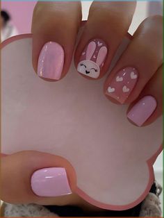 Dive into the enchanting world of nail art with Pink Nail Ideas 2024! 💖💅 These Spring Trend designs are perfect for adding a pop of color to your spring look. Don't miss out on the latest nail trends! 💅💖 #NailArt #PinkNailIdeas2024 💖💅 Kids Nail Designs, Heart Nail Designs, Bunny Nails, Short Fake Nails, Acrylic Nail Kit, Glow Nails, Fake Nails With Glue