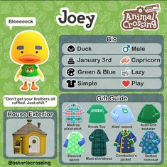 an animal crossing character is shown in the game's screen shot, which includes clothing and