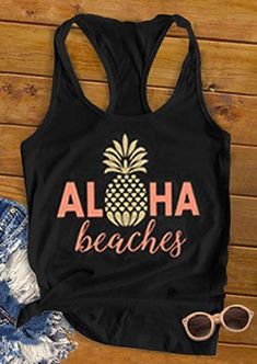 Hawaiian Photography, Womens Tank Tops Summer, Oahu Travel, Aloha Print, Aloha Beaches, Hawaii Oahu, Shirts To Make, Tank Top Outfits, Aloha Hawaii