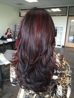 Burgundy Hair With Highlights, Dark Auburn Hair Color, Dark Auburn Hair, Auburn Balayage, Dark Red Hair, Red Brown Hair, Dark Hair With Highlights, Hair Color Auburn