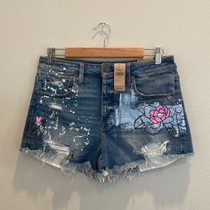 Fun Nwt American Eagle Shorts . Size 10 . Excellent Condition No Stains. Pet And Smoke Free Home Pink Relaxed Fit Denim Bottoms, Pink Relaxed Fit Jean Shorts For Spring, Pink Denim Summer Bottoms, Summer Pink Denim Bottoms, High Rise Pink Denim Shorts, Pink High-rise Denim Shorts, Pink Fitted Denim Shorts, Fitted Pink Denim Shorts, American Eagle Shorts