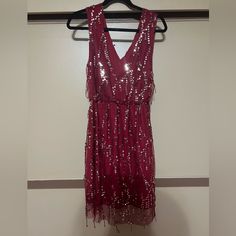 Brand New Sequin Red Dress. Never Worn, Still Has Tags. Perfect Condition Sleeveless Midi Dress For Holiday Party In Spring, Red Sequined Party Midi Dress, Red Sequined Midi Dress For Evening, Holiday Red Sleeveless Midi Dress, Red Sequin Midi Dress For Cocktail, Red Sequin Dress For Spring, Spring Party Midi Dress In Burgundy, Glamorous Red Knee-length Dress, Red Sequined Dresses For Spring