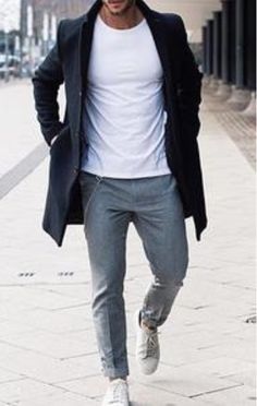 Cool Pants, Smart Casual Menswear, Mens Fashion Work, Mens Fashion Casual Winter, Vans Converse, Mens Fashion Simple, Mens Fashion Business, Peacoats, Simple Look