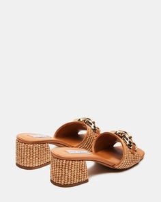 SANTANA Raffia Square Toe Block Heel Mule | Women's Heels – Steve Madden Block Heel Mule, Steve Madden Store, Woven Raffia, Women's Heels, Gift Accessories, Natural Fabrics, Clothes Gift, Womens Heels, Cute Shoes