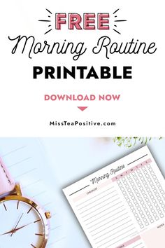 How to plan your morning routine and organize it effectively? Download this free morning routine printable PDF to have a productive morning! Also, this morning routine planner checklist for kids or adults is perfectly editable. Morning Routines List, Healthy Sleep Habits