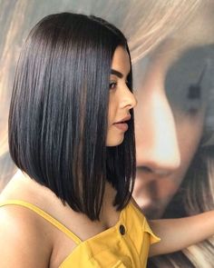 Long Bob Con Flequillo, Corte Bob Corto Cara Redonda, Cortes De Pelo Corto Mujer, Corte Chanel, Cortes Bob, Corte Long Bob, New Hair Look, Bob Hair Color, Haircuts For Medium Length Hair