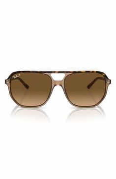 Ray-Ban 55mm Navigator Sunglasses | Nordstrom Beach Aviator Sunglasses With Polarized Square Frame, Beach Aviator Sunglasses With Anti-reflective Square Frame, Square-faced Sunglasses With Gradient Lenses For Beach, Brown Anti-reflective Rectangular Sunglasses, Italian Sunglasses, Ray Ban 3447, Reversible Belt, Cool Sunglasses, Eye Glasses