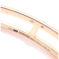 Hermes 18k Rose Gold H Open Cuff Bangle Bracelet  Metal: 18k Rose Gold  Size: ST  Length: 6.46"  Weight: 21.7 grams  Width: 11mm  Hallmarks: HERMES 750 ST Made In France 19G165XXX(serial number has been omitted) T3442hond  Please reference the dimensions in the description for the best approximate dimensions. Luxury Rose Gold Bangle Cuff Bracelet, Luxury Rose Gold Cuff Bracelet For Formal Occasions, Luxury Rose Gold Cuff Bracelet For Formal Events, Luxury Rose Gold Cuff Bracelet, Luxury Rose Gold Polished Cuff Bracelet, Modern Rose Gold Bangle For Formal Occasions, Modern Rose Gold Bangle For Formal Events, Luxury Rose Gold Bangle, Designer Rose Gold Bangle