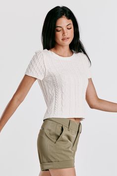 barry-boat-neck-top-ivory Knitted Short Sleeve Tops For Fall, Soft Knit Short Sleeve Sweater, Chunky Knit Fitted Top, Fitted Chunky Knit Top, Fitted Cable Knit Short Sleeve Tops, Fitted Short Sleeve Cable Knit Tops, Cotton Knit Top With Short Sleeves, Textured Knit Short Sleeve Sweater, Crew Neck Cable Knit Top