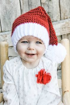 "Accessorize your kids with style this winter with this hand crocheted Santa Hat. Made with soft acrylic yarn, this hat is available in multiple sizes. Looking for a hat for an adult? I have a listing for those sizes too! https://www.etsy.com/listing/257897837/crocheted-red-santa-hat-adult-santa-hat Processing Time: This item is Made To Order and takes approximately 2 weeks to complete before it will be shipped to you. If you require a Rush Order, please message me and I will give you a new esti Kids Santa Hat, Tray Decoupage, Crocheted Santa, Family Morning, Baby Santa Hat, Crochet Santa Hat, Pink Tray, Baby Santa, Red Santa Hat