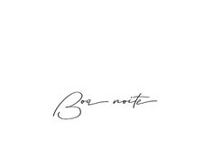 the word bon - nite written in cursive writing on a white background