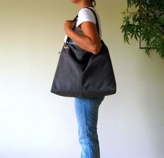 "Classy Hobo Bag in Olive Grey | Sturdy Canvas Bag This nice Classy canvas Hobo Bag allows lots of room to carry such necessities as diapers, macbook, cell phones , pagers, cosmetics , as well as wallets, and other personal items, all my purses have enough plenty of room for everything!! Measurements: ( it is avilable in other sizes too, please ask me ) ~14 inches across the opening (35 cm) X ~14 ½ inches high (37 cm) X ~5 inches deep (13 cm) x single strap : 24\" (61 cm) FEATURES - one big, two Cinnamon Orange, Large Hobo Bag, Diaper Bag Tote, Hobo Bags, Canary Yellow, Zipper Top, Brushed Cotton, Casual Bags, Hobo Bag