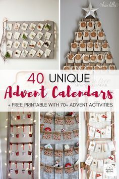 the top ten unique advent calendars with free printables for kids and adults