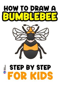 How to Draw a Bumblebee | Easy Drawing Guide for Kids Drawing Guide, Easy Drawings For Kids, Animal Drawing, Drawing Tutorial Easy, Guided Drawing, Easy Drawing