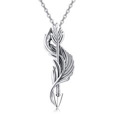 PRICES MAY VARY. Unique Design ： Beautiful boho style feather long chain necklace. Design is simple and gorgeous, well-made, suitable for women and ladies of all ages.The feather is the representative of floating and moving, and when the breeze blows, the feather can fly with the wind. People aspire to the same feather, can follow the wind to fly freely without restraint. Wearing this feather necklace with arrow symbolizes that you can be free like a bird! Material :The necklace is made of high- Arrow Jewelry, Feather Pendant Necklace, Four Leaf Clover Necklace, Feather Necklace, Praying Hands, Necklace Design, Clover Necklace, Feather Pendant, Long Chain Necklace