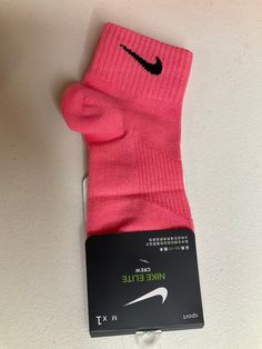 Unisex socks  (kids & Adult One Size Fit All Not handmade. Authentic Nike Socks.   "NEW" COMFORT PLUS SUPPORT. The Nike Everyday Plus Cushioned Socks bring comfort to your workout with extra cushioning under the heel and forefoot and a snug, supportive arch band. Sweat-wicking power and breathability up top help keep your feet dry and cool to help push you through that extra set. Benefits   Cushioning under the forefoot and heel helps soften the impact of your workout.  Dri-FIT technology helps Comfortable Breathable Pink Socks, Sporty Pink Sports Socks, Sporty Pink Socks For Sports, Pink Casual Sports Socks, Non-slip Casual Gym Socks, Casual Non-slip Socks For Gym, Breathable Pink Workout Socks, Pink Breathable Workout Socks, Comfortable Anti-odor Socks For Sports Events