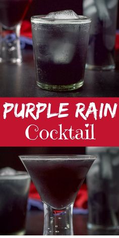 the purple rain cocktail is ready to be served