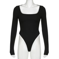 Please refer to our sizing chart for a guideline when choosing a size. 5 business days order processing time. 90% polyester 10% spandex. Bodysuits And Jeans, Sheer Mesh Dress, Halter Swimwear, Long Halter Dress, Summer Party Outfit, Square Neck Top, Long Crop Top, One Shoulder Tops, Black Bodysuit