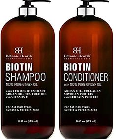 Amazon.com : BOTANIC HEARTH Biotin Shampoo and Conditioner Set - with Ginger Oil & Keratin for Hair Loss and Thinning Hair - Fights Hair Loss, Sulfate Free, for Men and Women, (Packaging May Vary), 16 fl oz x 2 : Beauty Shampoo Ingredients, Biotin Shampoo, Good Shampoo And Conditioner, Hair Cleanser, Shampoo And Conditioner Set, Ginger Oil, Hair Growth Shampoo, Organic Shampoo, Keratin Hair