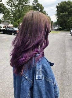 Balayage Purple, Purple Brown Hair, Brown Ombre Hair Color, Purple Balayage, Purple Ombre Hair, Brown Ombre Hair, Color Balayage, Chocolate Brown Hair, Hair Color Light Brown