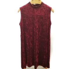 Thyme & Honey Red Velvet Sleeveless Dress 2xl Winter Dress, Perfect With A Long Sleeve Black Shirt, Thick Leggings And Winter Boots. Turtle Neck Dress, High Neck Dress Crushed Velvet Dress Winter, Holiday, Party Dress, Plus Size Dress, Formal Dress, Casual Dress, Holiday Wear, Present, Gift, New Year's Dress, Valentine's Day, Valentines, Valentine Pit To Pit 22.5 Inches Laying Flat Burgundy Sleeveless Stretch Dress, Burgundy Stretch Sleeveless Dress, Burgundy Sleeveless Fall Dress, Burgundy Sleeveless Dress For Fall, Sleeveless Burgundy Dress For Fall, Burgundy Sleeveless Mini Dress For Spring, Sleeveless Burgundy Mini Dress For Spring, Plus Size Dress Formal, Velvet Dress Winter