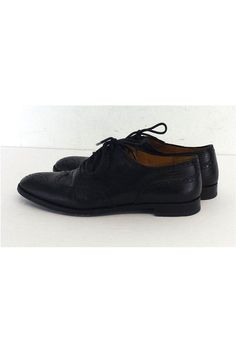 Size 9 B Black Leather Oxfords Made in Italy Lace up Outsole wear Heel height 0.75" Black Leather Shoes For Fall Formal Occasions, Black Dress Shoes For Business Casual In Fall, Black Flat Heel Dress Shoes With Leather Footbed, Black Flat Heel Dress Shoes For Work, Black Flat Heel Dress Shoes For Business Casual, Black Dress Shoes With Flat Heel, Black Fitted Dress Shoes With Flat Heel, Black Oxfords With Branded Insole For Fall, Black Leather Almond Toe Shoes For Business Casual