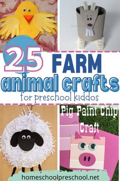 25 farm animal crafts for preschool kids