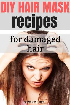 Homemade Hair Masks, Hair Shedding Remedies, Damaged Hair Diy, Hair Mask Diy, Natural Hair Growth Remedies, Hair Mask Recipe, Mask Recipes, Homemade Hair Mask, Split Ends Hair