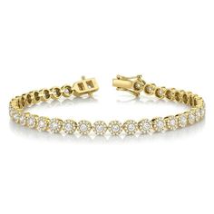 3.03CT 14K GOLD DIAMOND LADY'S BRACELET Metal Type: 14K GoldMetal Weight: 10.30 GramsCenter Stone Shape: Round DiamondsCenter Stone Weight: 1.79 Ct. DiamondsSide Stone Shape: Round DiamondsSide Stone Weight: 1.24 Ct. DiamondsOther Information: 4.5mm Halo Bracelet, Studded Necklace, Diamond Tennis Bracelet, Circle Diamond, Tennis Bracelet Diamond, Art Deco Jewelry, Rose Gold Diamonds, Metal Bracelets, Tennis Bracelet