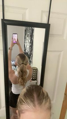 blond and brunette curled ponytail #ponytail #hair #hairstyles #blonde #brunette #curled Formal Curled Ponytail, Ponytail Curled Hairstyles, Curled Hair In Ponytail, Slick Back Pony With Curls, Slick Curled Ponytail, Curled Hair Ponytails, Ponytail With Curls At The End, Ponytail With Curled Ends, Slick Back Curled Ponytail