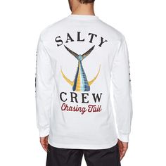 PRICES MAY VARY. Medium weight (5.5 oz) Relaxed silhouette Soft hand feel (20 singles) Salty Crew began as a simple ode to traditional surf culture. It was a time when people had to seek thrills and takes risks on their own terms. Salty Crew pays homage to the hard-working people of yore, the explorers of the unknown, and those who pushed their limits not for fame, but for self-satisfaction. Salty Crew embraces modern fabrics and technologies to provides customers with attractive surf-inspired a Cotton Tops With Back Print For Surfing, White Relaxed Fit Top For Surfing, Graphic Print Crew Top For Surfing, Surfing Crew Neck Top With Back Print, Xl Mens Fashion, Surfing Crew Neck T-shirt With Letter Print, Surfing Letter Print Crew Neck T-shirt, Crew Neck T-shirt With Sublimation Print For Surfing, Sublimation Print Crew Neck T-shirt For Surfing