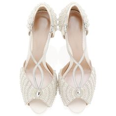 null Rhinestone Wedding Sandals, Sandals With Pearls, Sparkling Wedding, Crystal Wedding Shoes, Pencil Heels, Heels Elegant, Bridal Shoe, Cowboy Shoes, Pearl Shoes