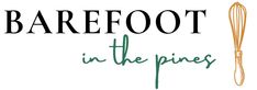 the logo for barefoot in the pines with an image of a whisk on it