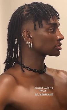 Black Men Mullet, Mullet Haircut Long, Men Mullet Haircut, Men Mullet, Dreadlock Hairstyles For Men, Mullet Haircut, Haircut Long