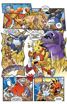 an image of sonic the hedge comic page