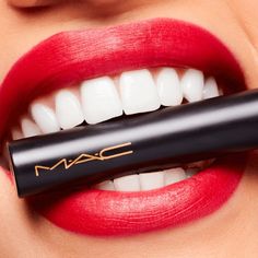 Brand New In Box, Full-Size (2 G) Mac Powder Kiss Velvet Blur Slim Stick Lipstick In The Shade Ruby New (Vivid Red Blue). Mac Powder Kiss Velvet Blur, Lip Trends, Mac Powder, Smooth Lips, Lip Hydration, Mac Lipstick, How To Line Lips, Lipstick Shades, Lip Moisturizer