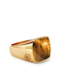 gold-tone/amber orange gold plated tiger eye polished finish gemstone detailing engraved logo signet band slip-on style Nialaya Jewelry is pleased to offer free repairs on purchases for one year from purchase date. Signet Ring Gold, Balenciaga Speed, Aviator Watch, Gold Signet Ring, Fine Jewelry Bracelets, Fine Watches, Engraved Logo, Custom Watch, Jewelry Gemstone